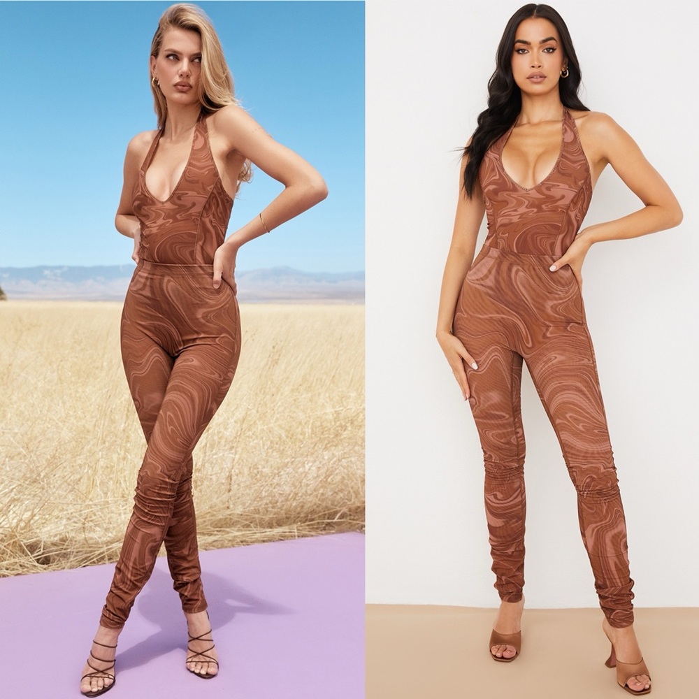 House of CB ‘Violet’ Swirl Mesh Leggings